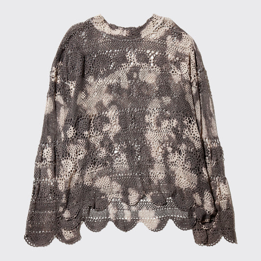 *one-off acid dye vintage lace up pullover