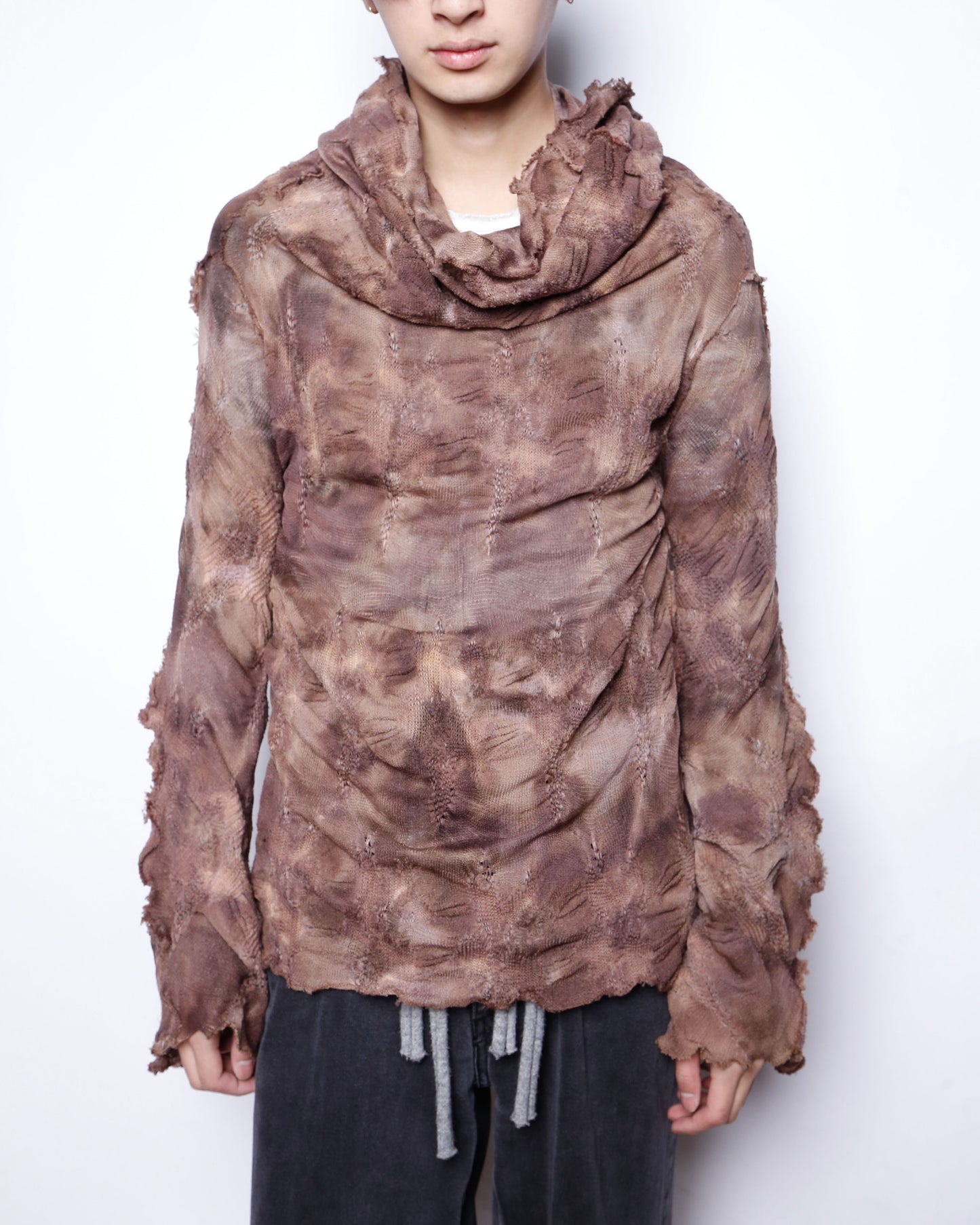 vintage acid cowl neck pullover