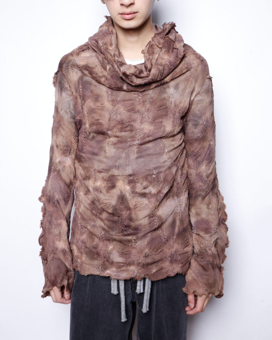 vintage acid cowl neck pullover