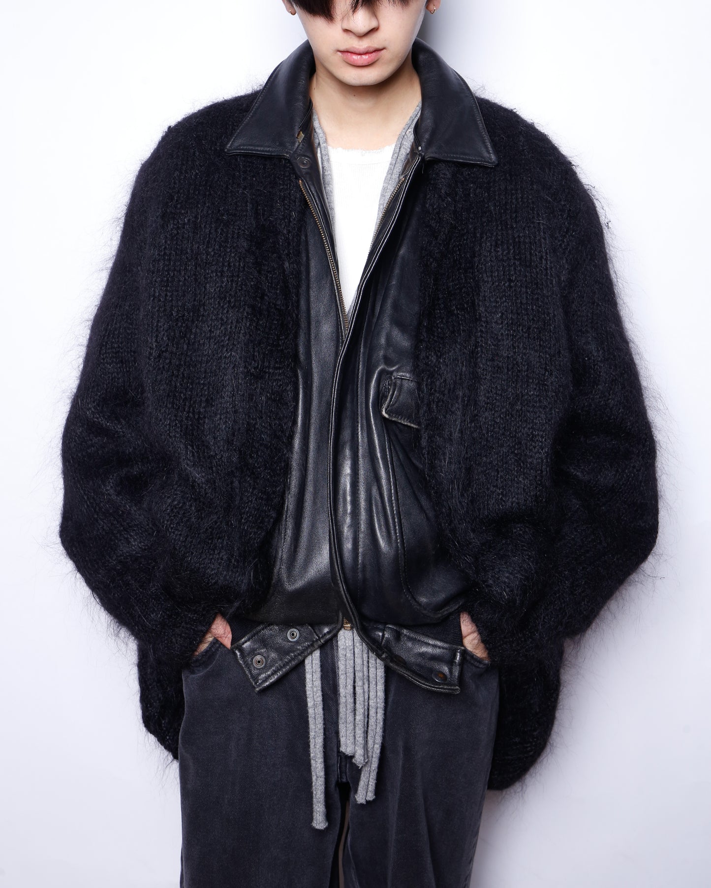 vintage loose mohair cardigan