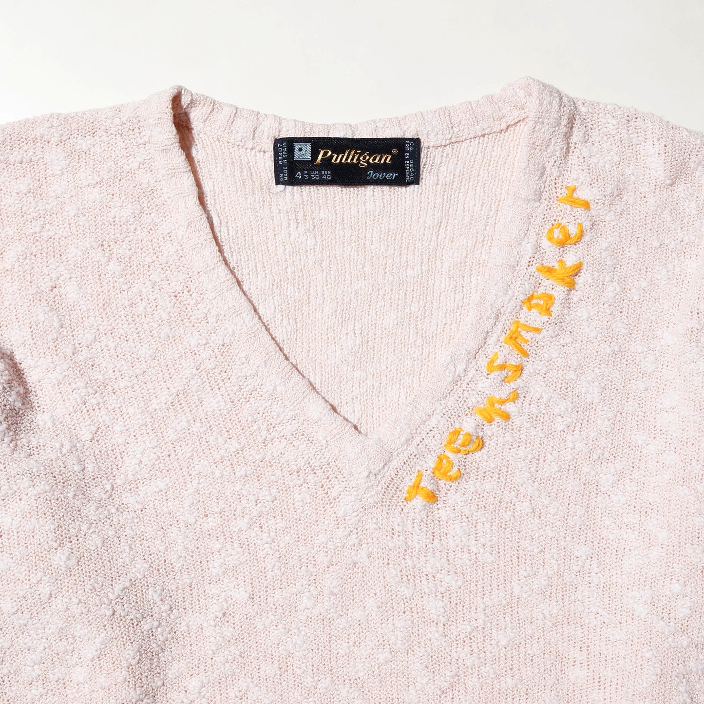 *one-off euro hand stitched sweter, "teen smoker"