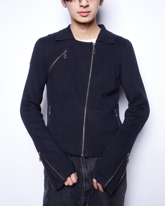 vintage 00's harley davidson riders knit jacket