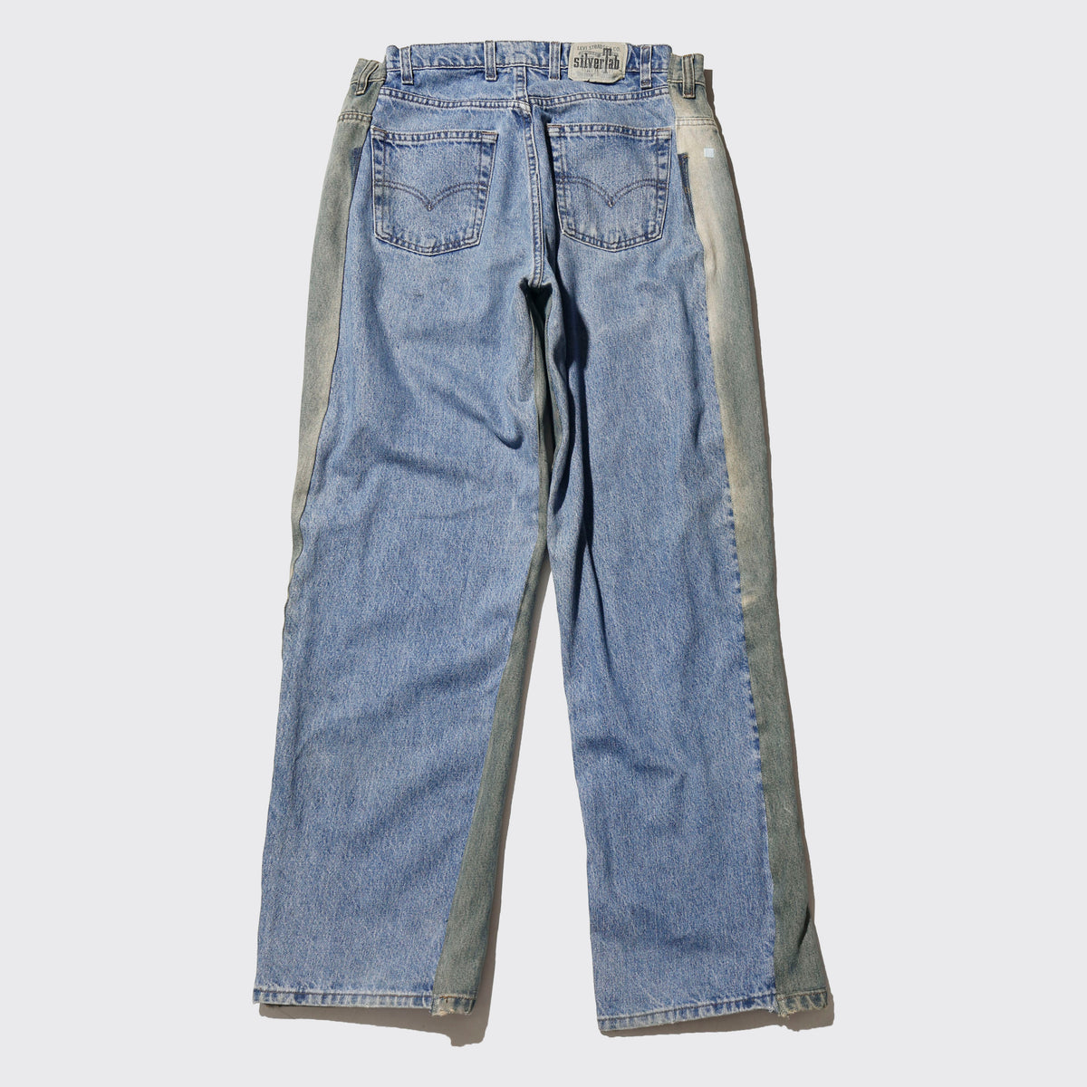 *one-off dropped double face jeans