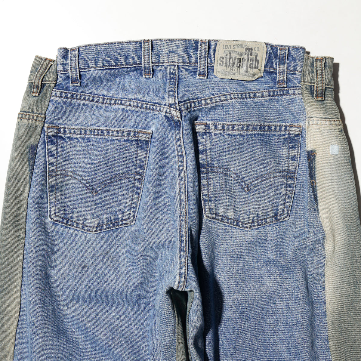 *one-off dropped double face jeans