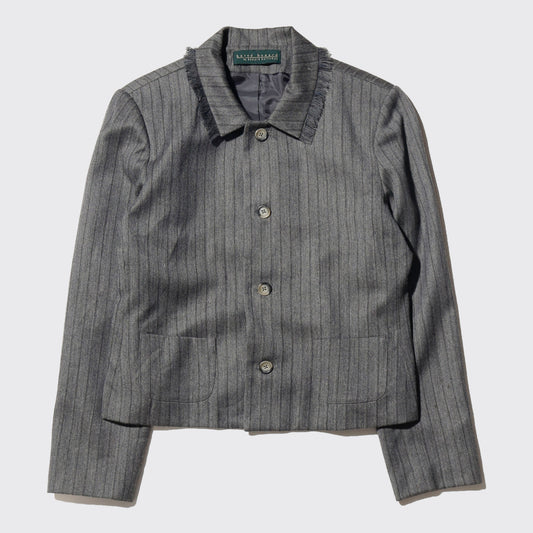 vintage fringe collar stripe 4b jacket
