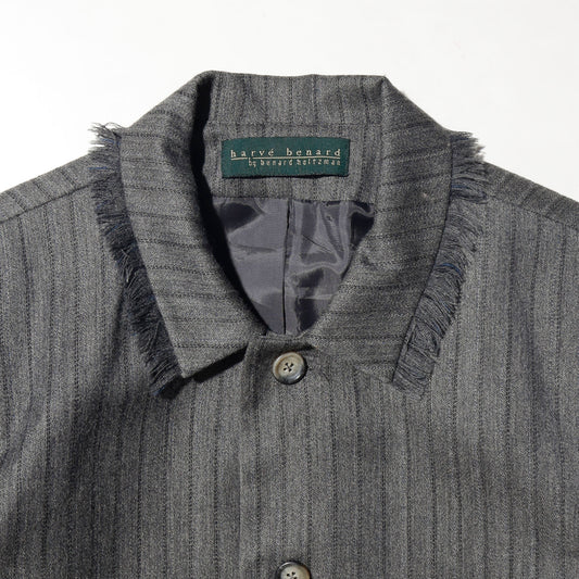 vintage fringe collar stripe 4b jacket