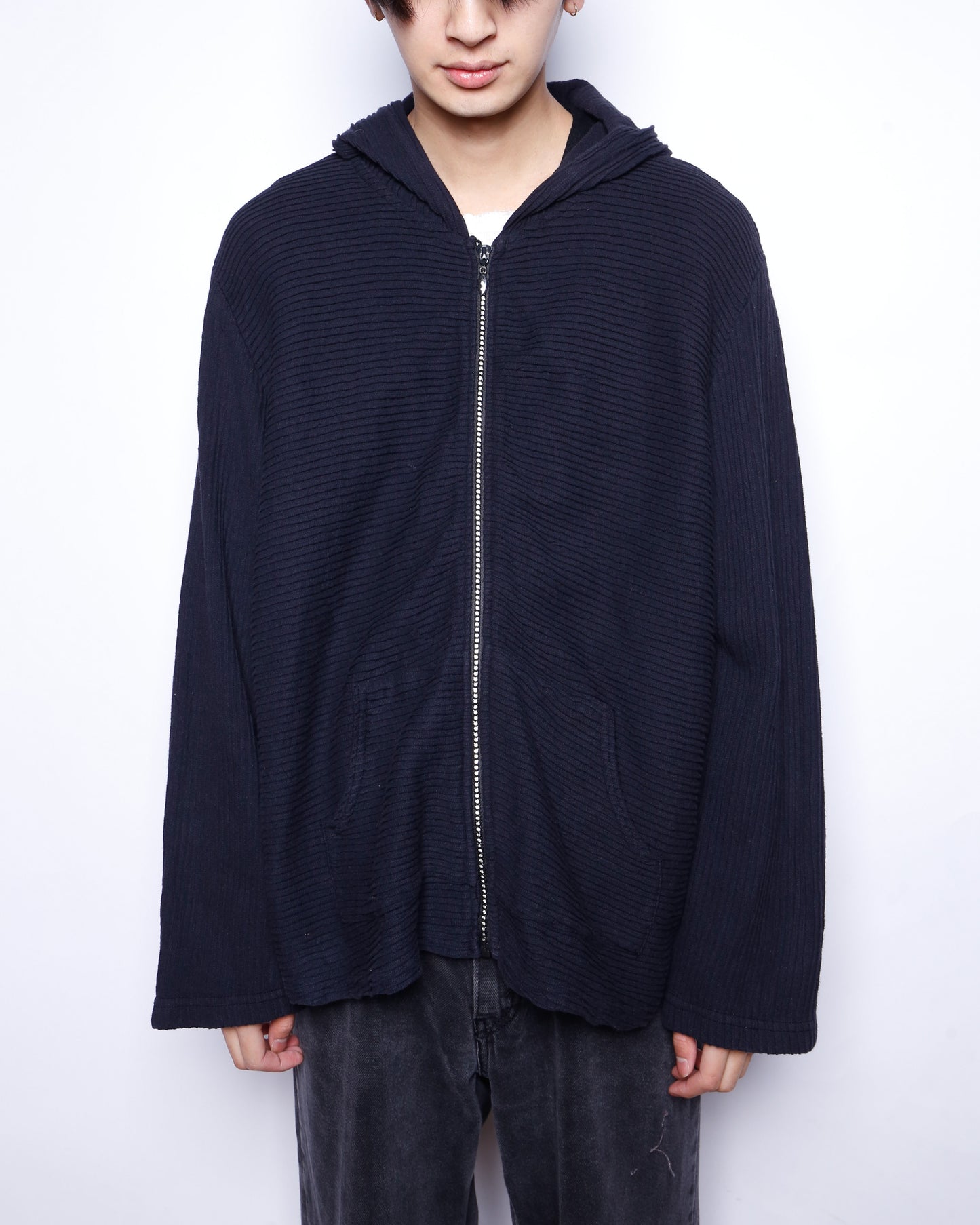 vintage linestone zip hoodie
