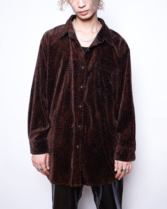 vintage animal velvet shirt
