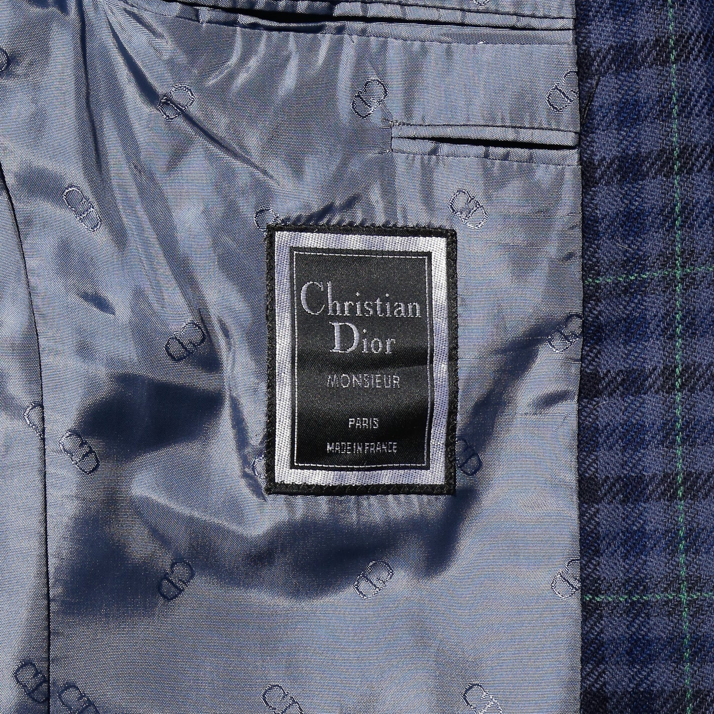 vintage 80's Dior check tailored jacket