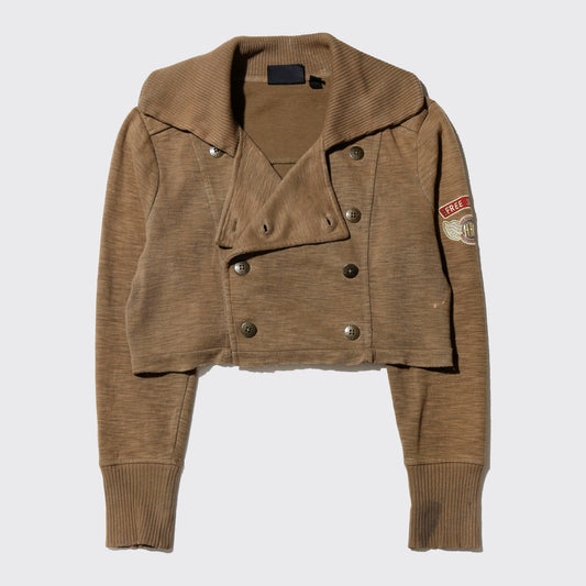vintage harley-davidson cotton double breasted jacket, *cut off