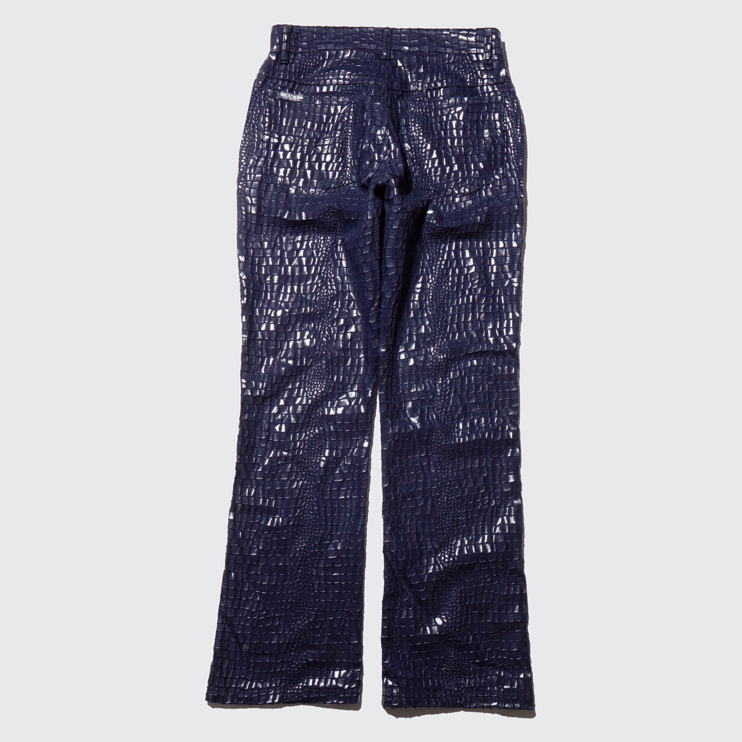 vintage animal pattern flare trousers