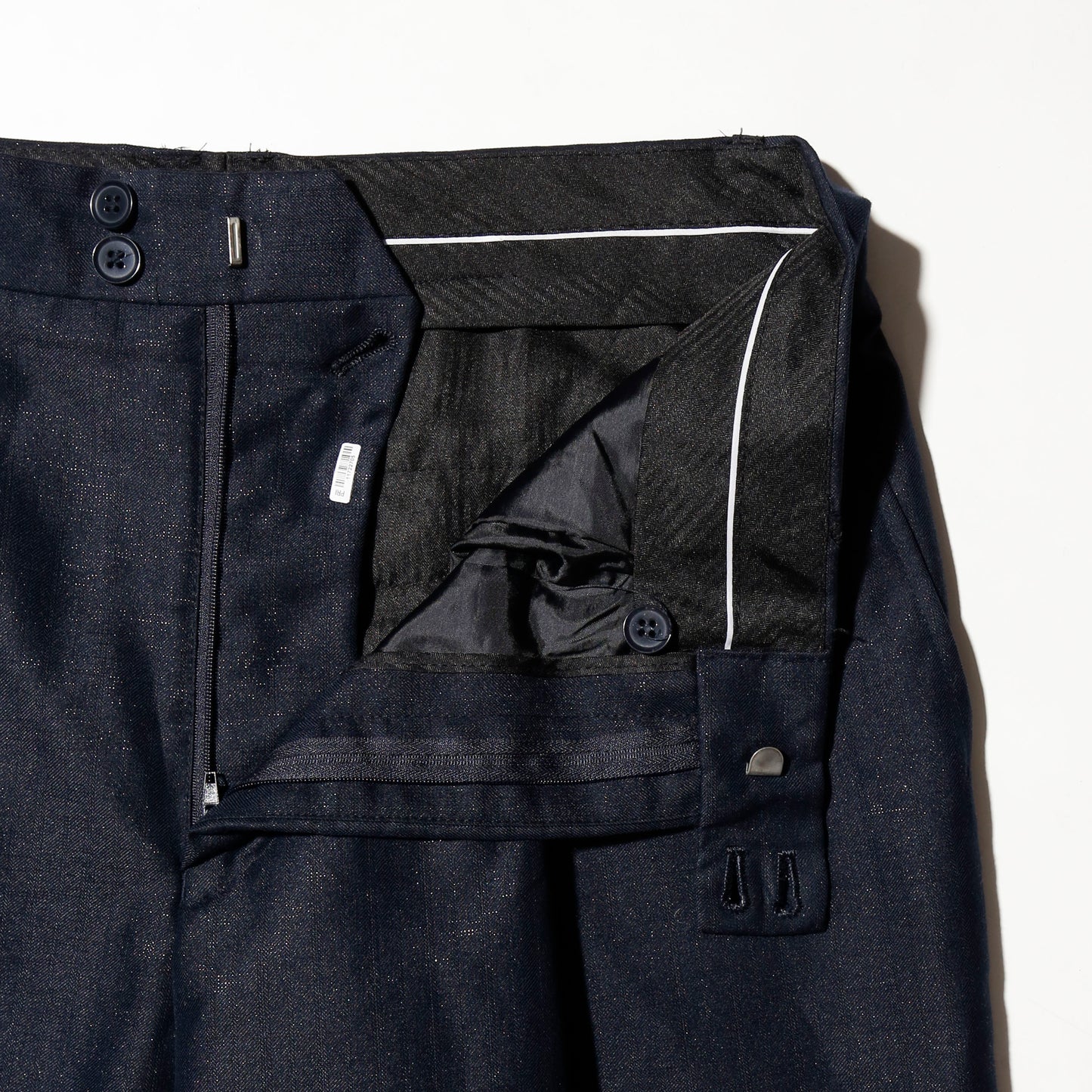 vintage tucked lame wide slacks