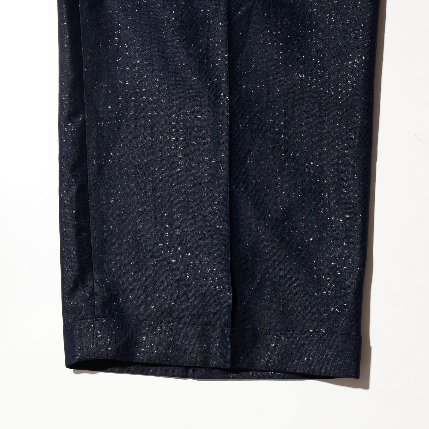 vintage tucked lame wide slacks