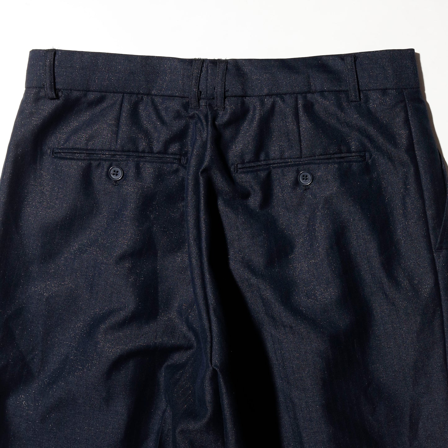 vintage tucked lame wide slacks