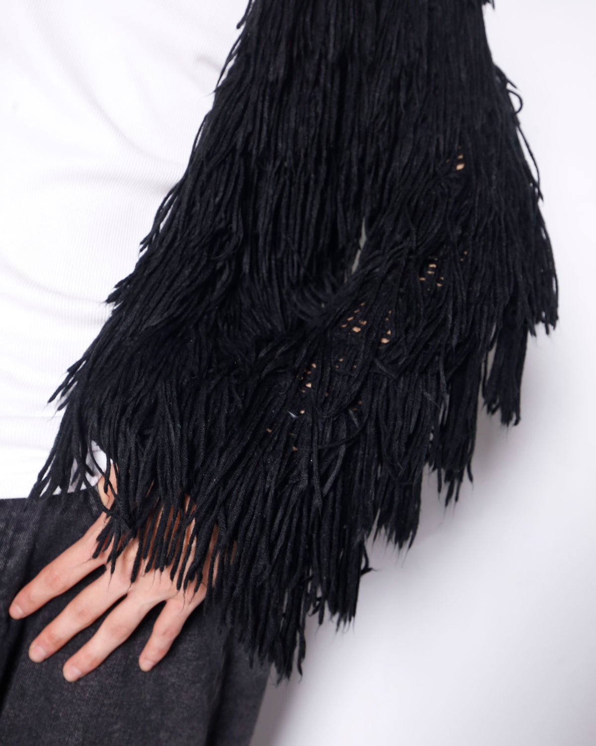 vintage crow shaggy cardigan