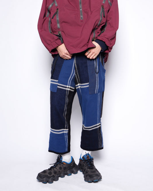 2004's Y's cropped check wool trousers