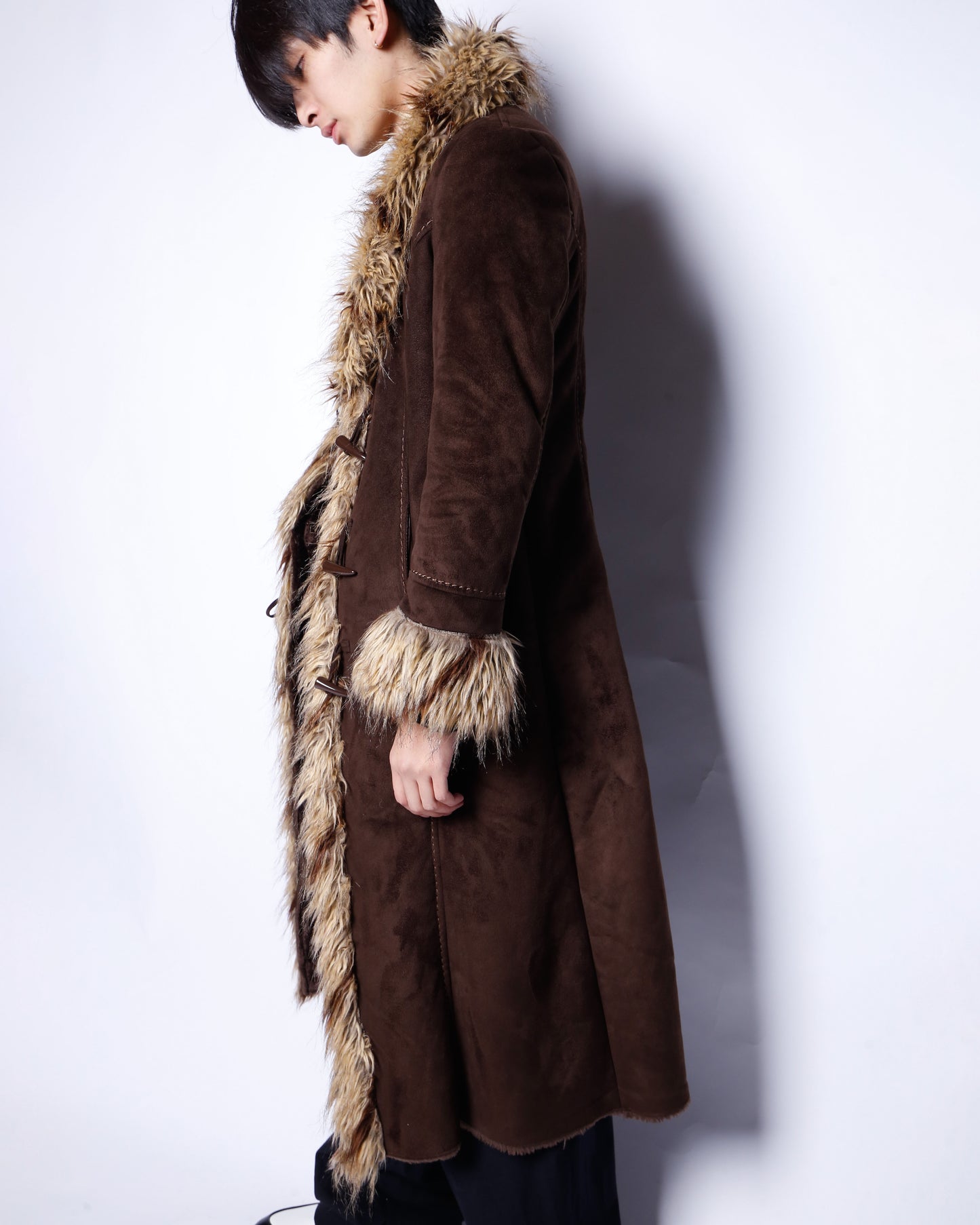 vintage folklore faux fur coat