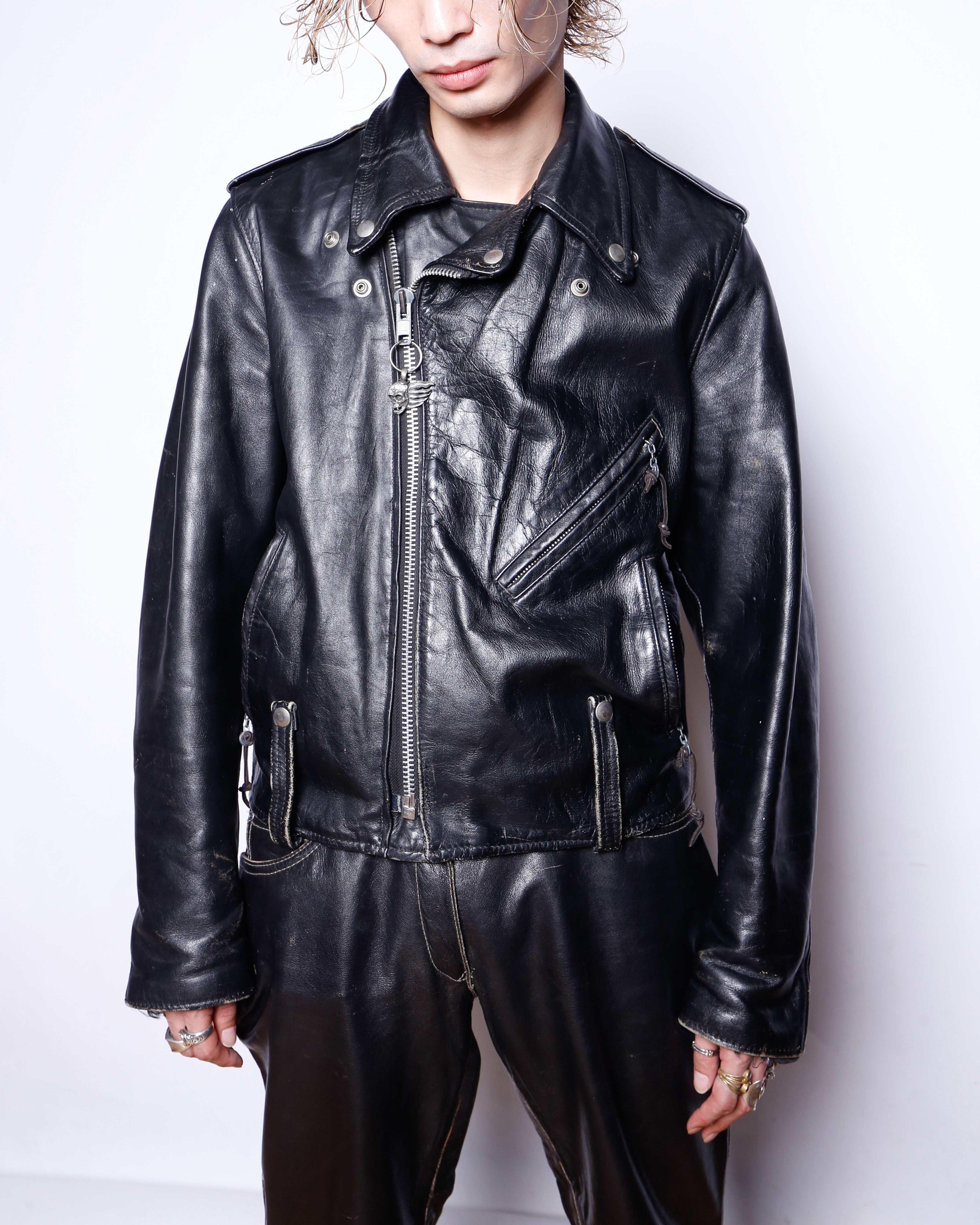 ジャケット・アウター 70s VINTAGE LEATHER DOUBLE RIDERS JKT vintage 70's harley-davidson double riders leather jacket – NOILL