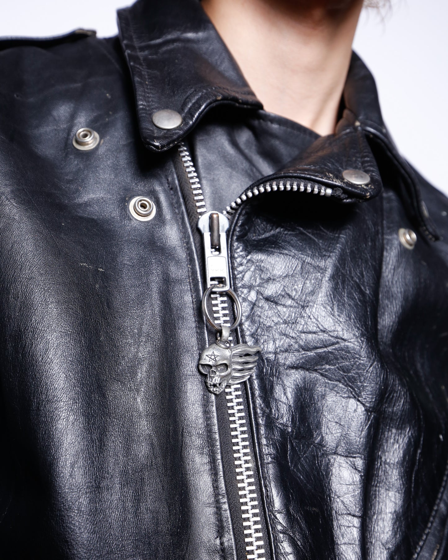 vintage 70's harley-davidson double riders leather jacket