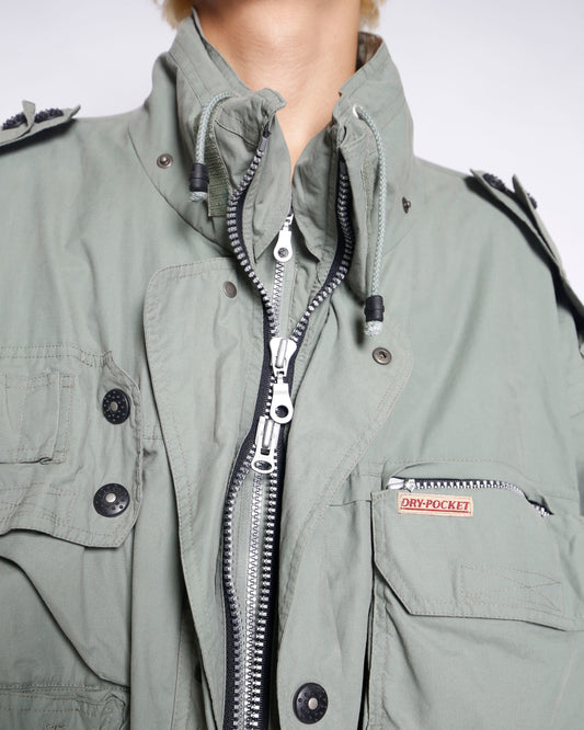 vintage schöffel gimmick utility jacket, detachable pocket/sleeve