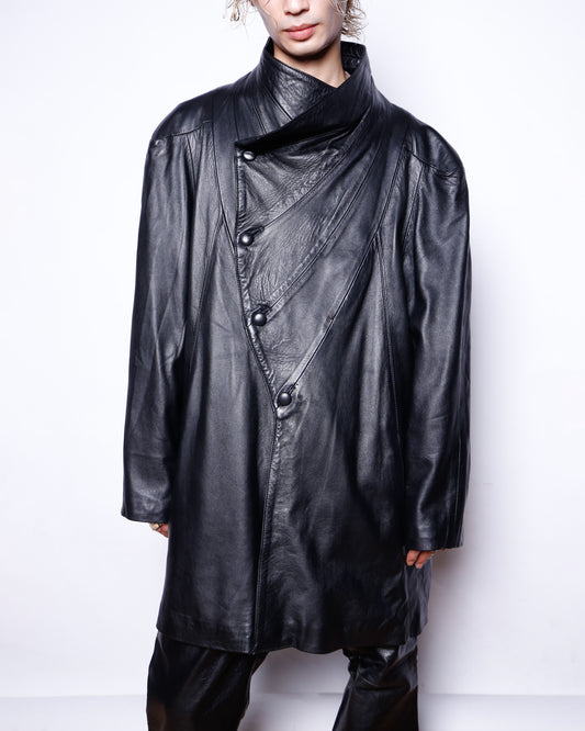 vintage bat leather coat
