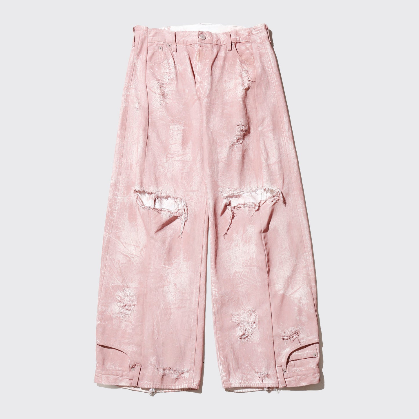 *one-off broken upside down jeans: model- dust pink