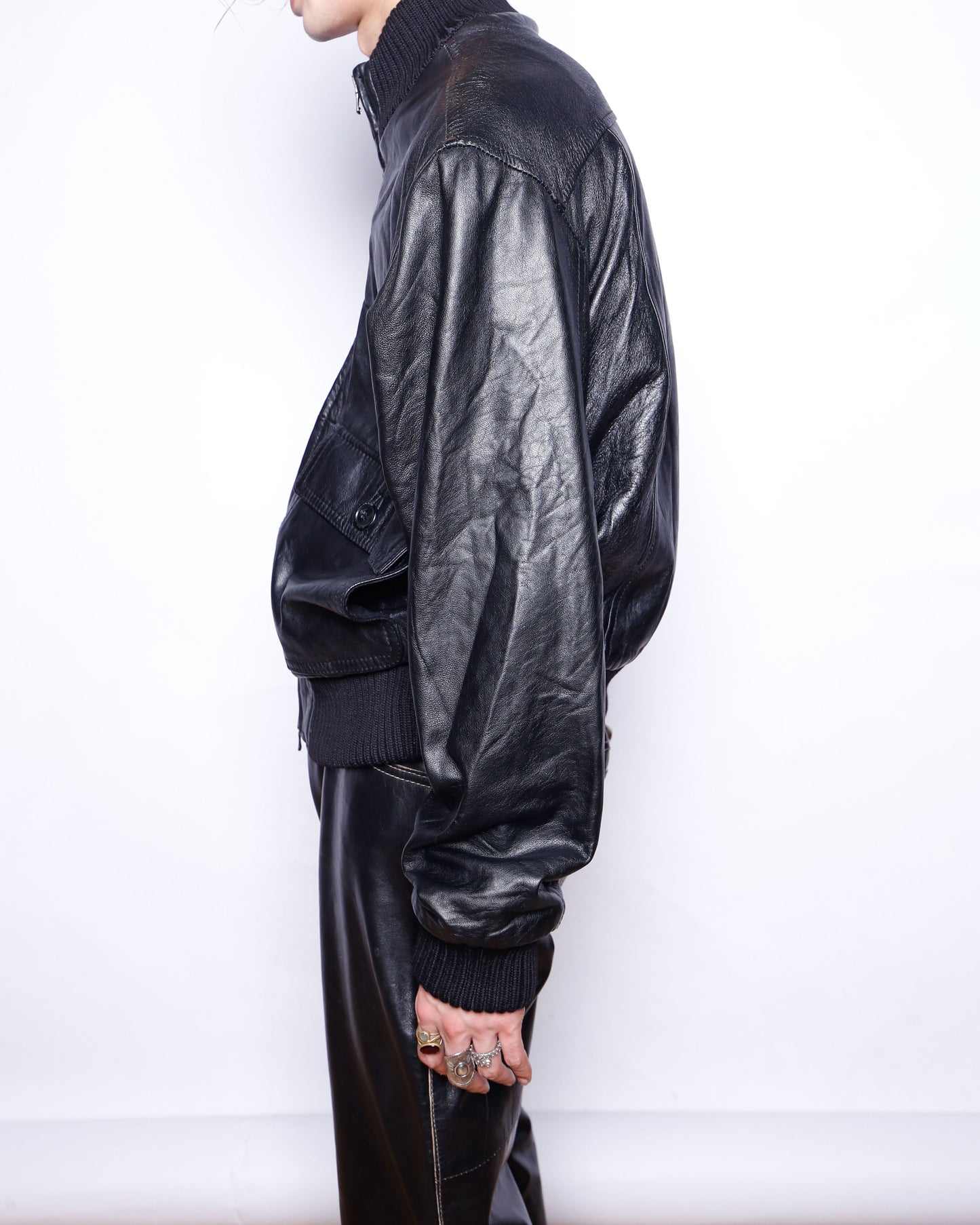 vintage leather tankers jacket