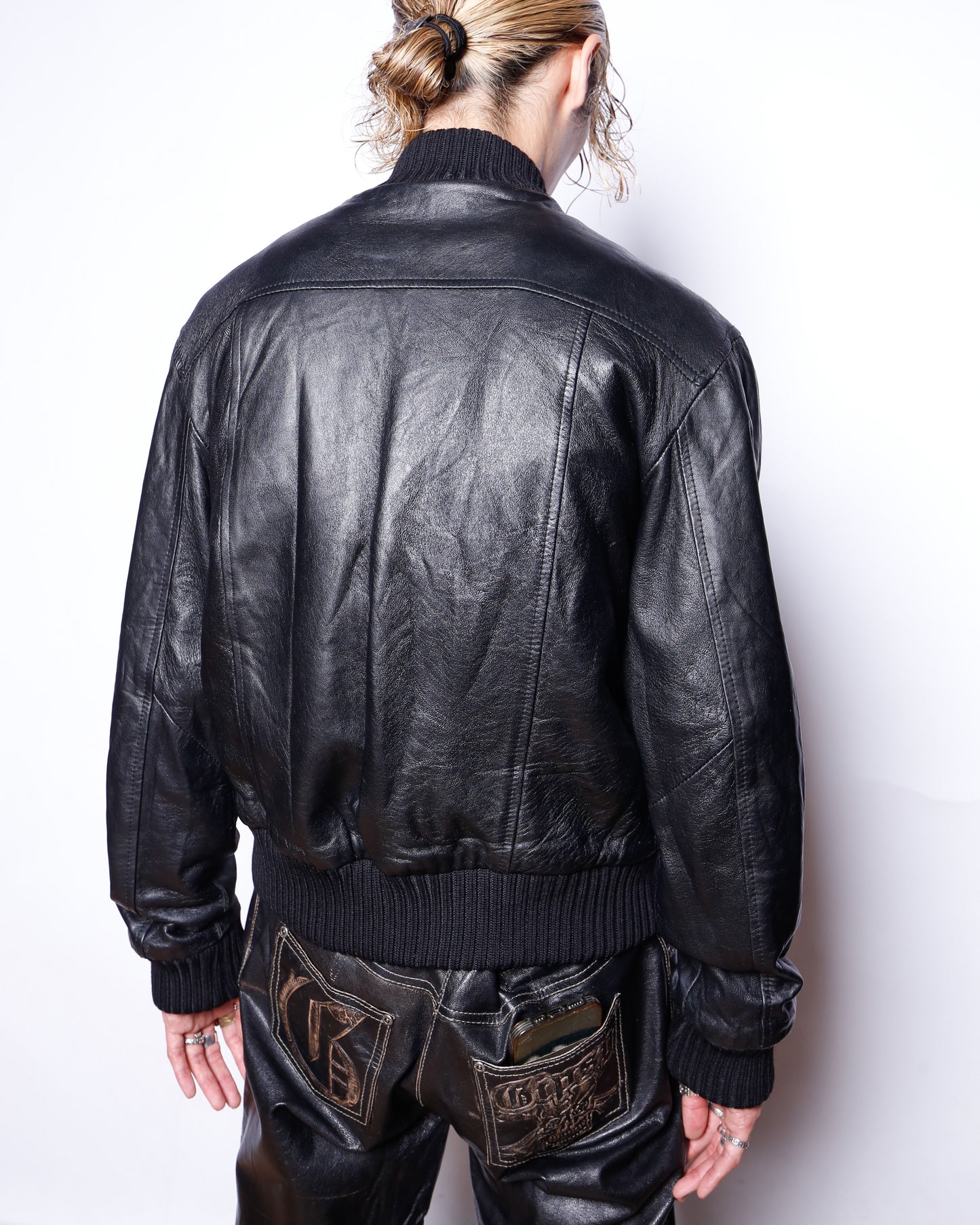 vintage leather tankers jacket