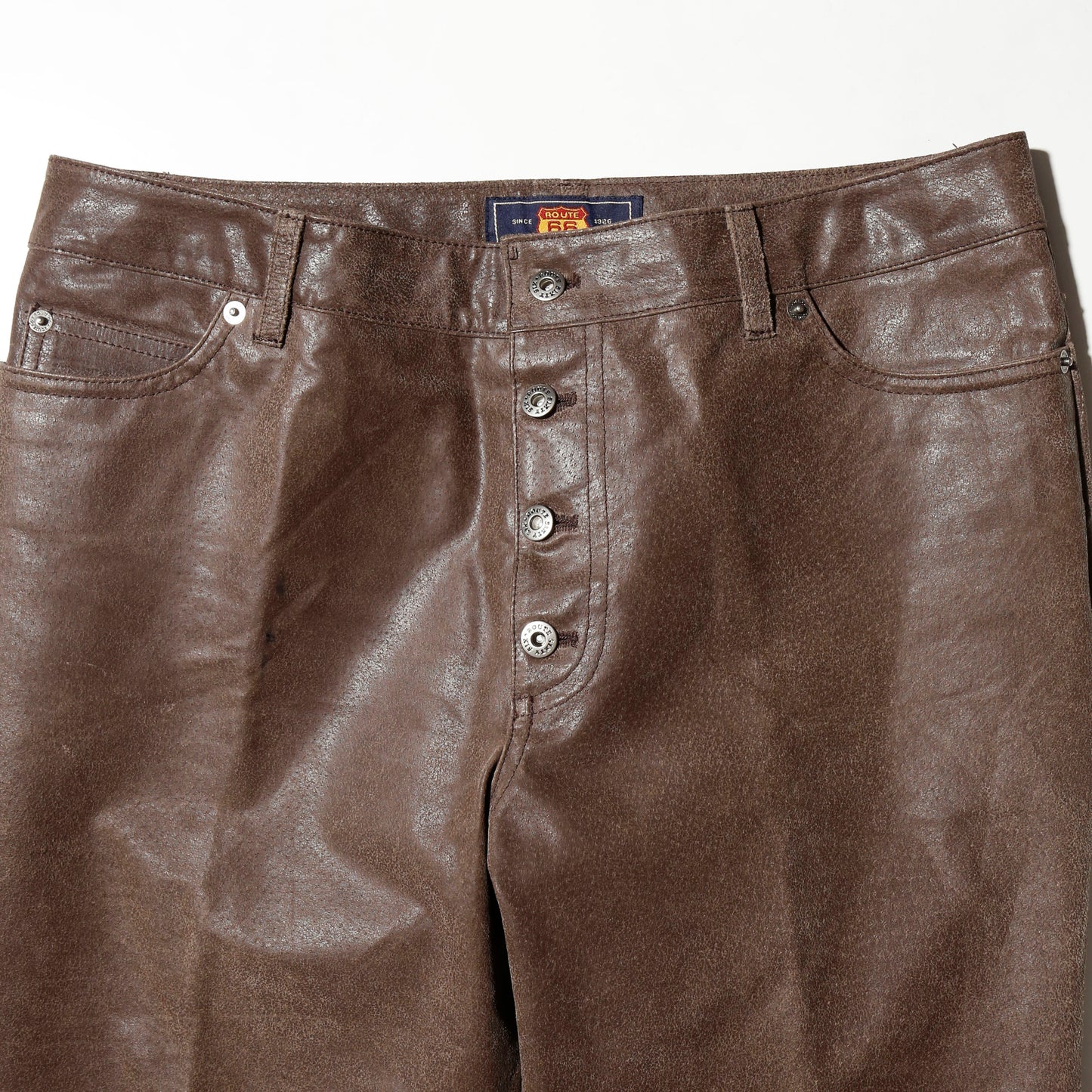 vintage 5p leather flare trousers