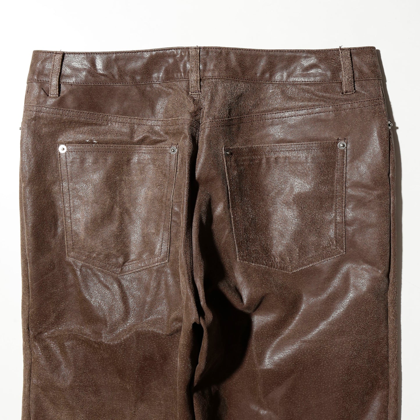 vintage 5p leather flare trousers