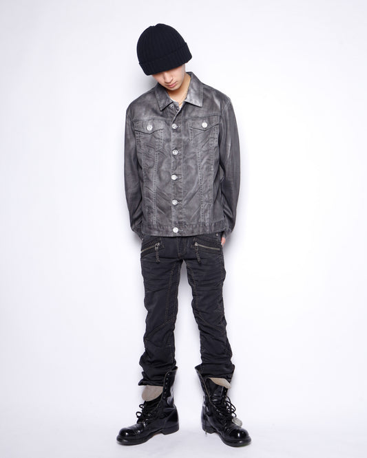vintage 00's waxed dust trucker jacket