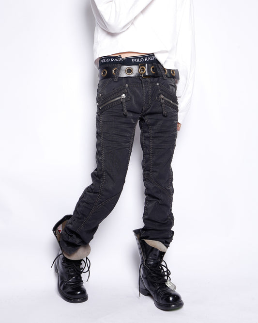 vintage 00's stitched metallic trousers