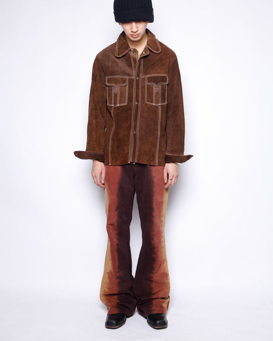 vintage 70's stiched suede leather jacket