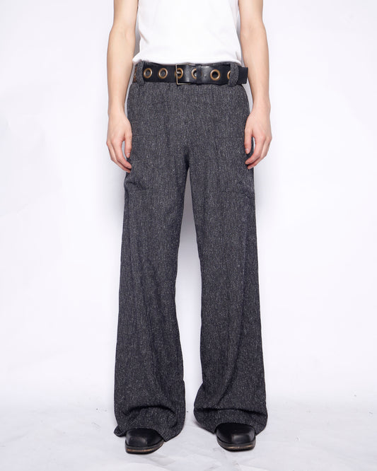 vintage euro drop pocket nep wide slacks