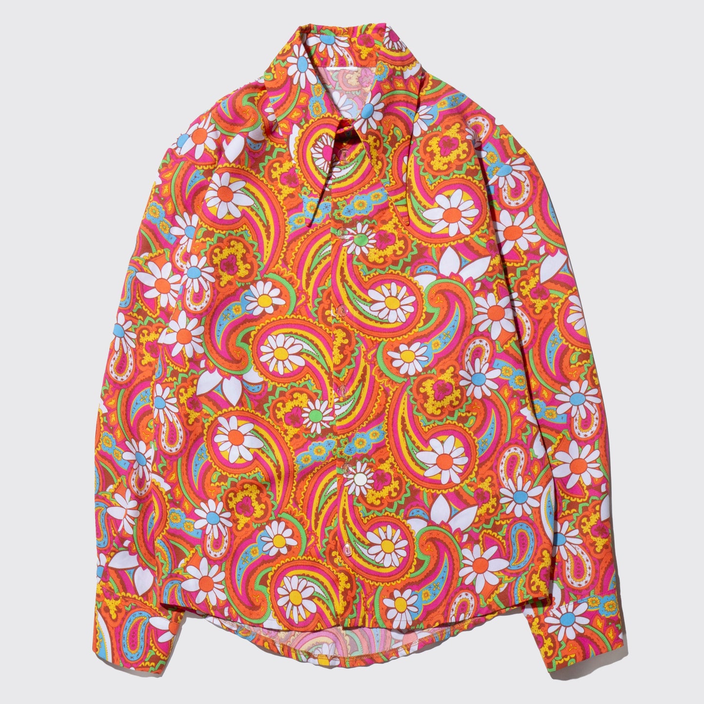 vintage psychedelic flower shirt