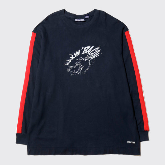 *one-off "making bacon" hand screen l/s