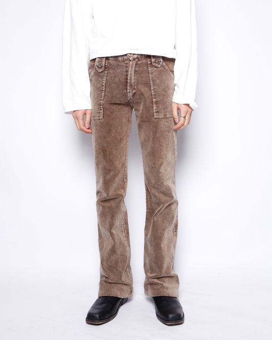 vintage dust velvet flare trousers