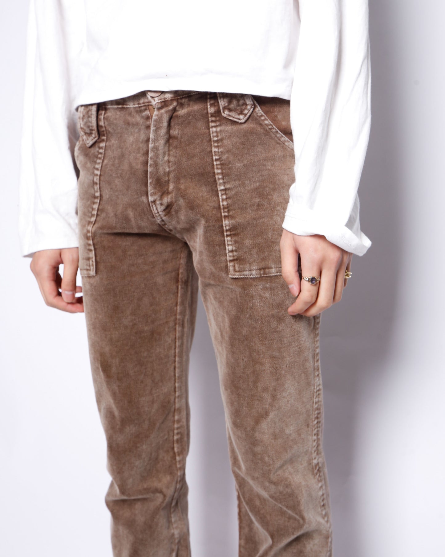 vintage dust velvet flare trousers