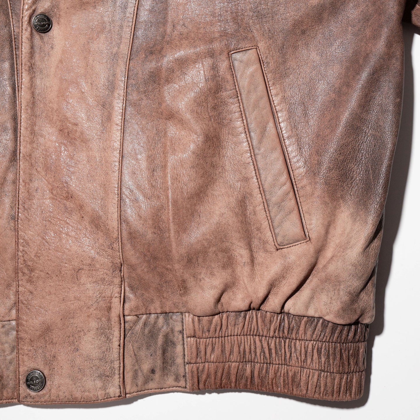 vintage double collar leather jacket