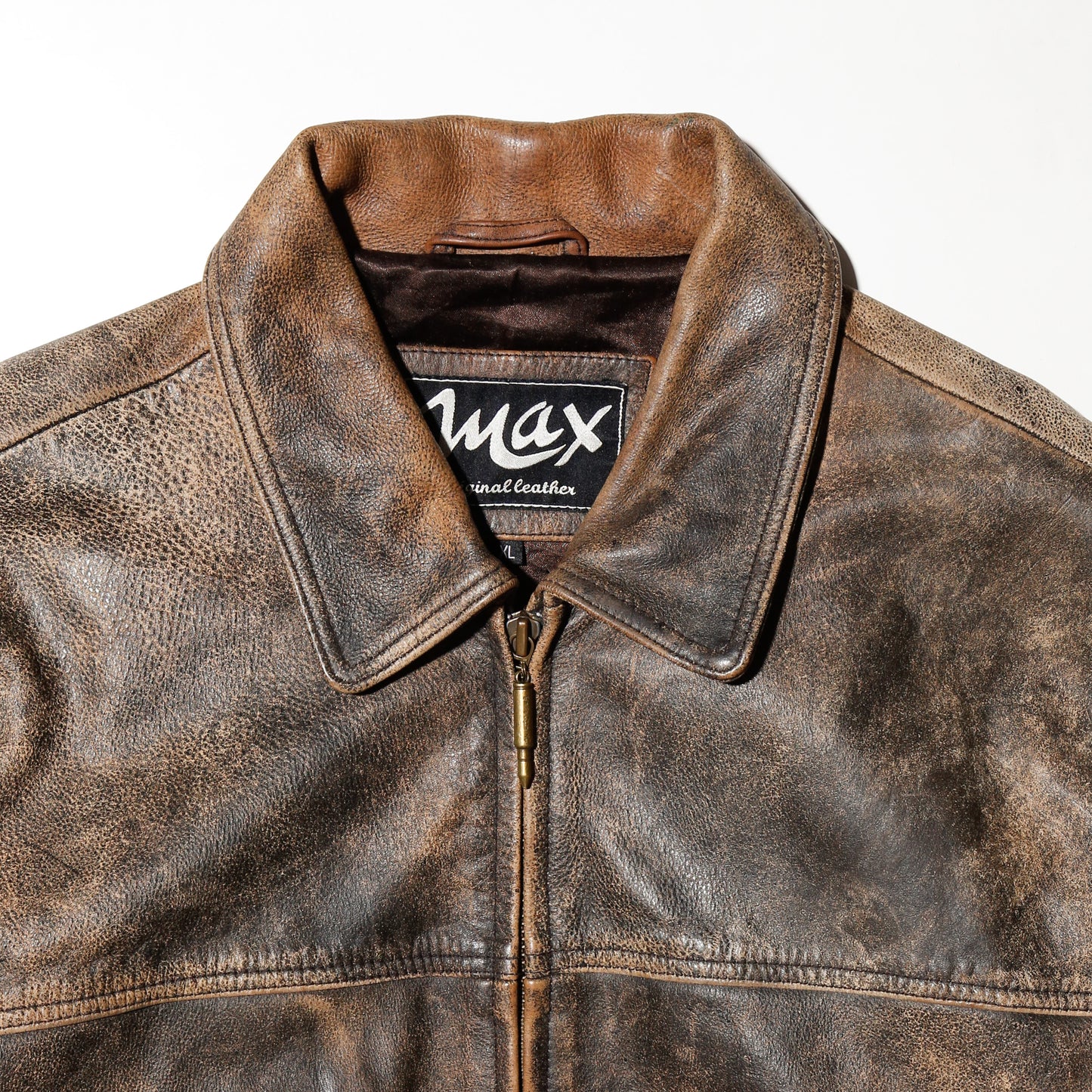 vintage bullet fade leather jacket