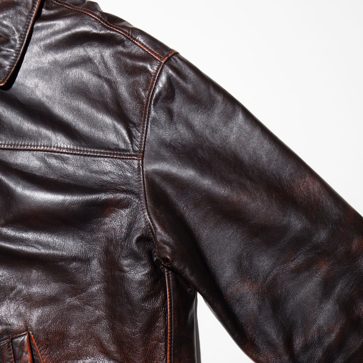 vintage faded leather jacket