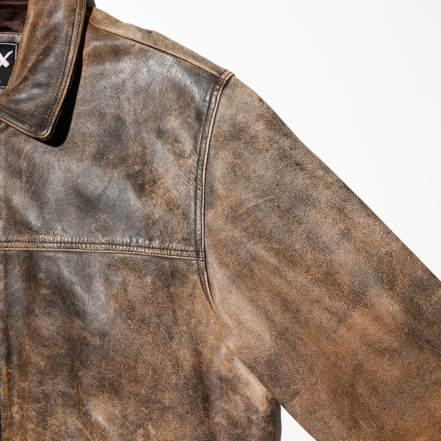 vintage bullet fade leather jacket