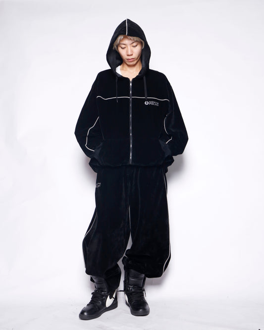 vintage south pole hooded velour track suits set up