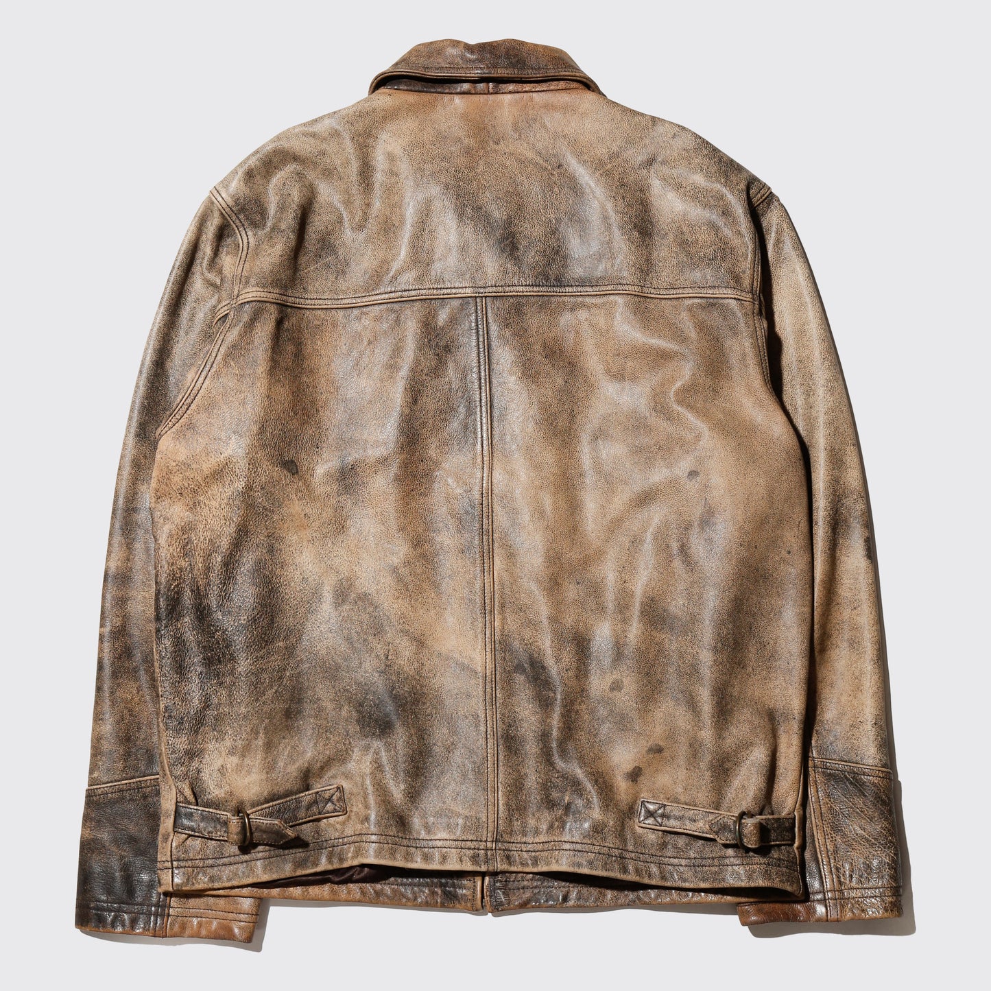 vintage bullet fade leather jacket