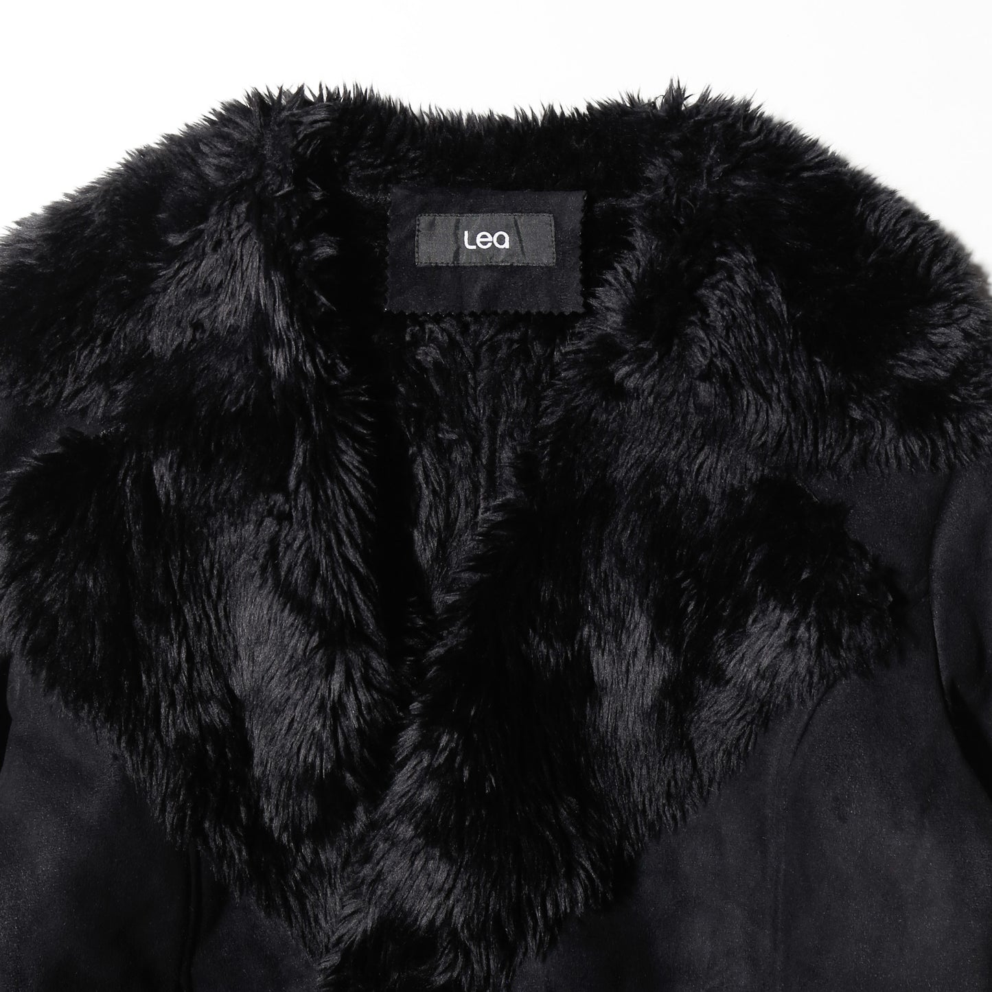 vintage belted faux fur jacket