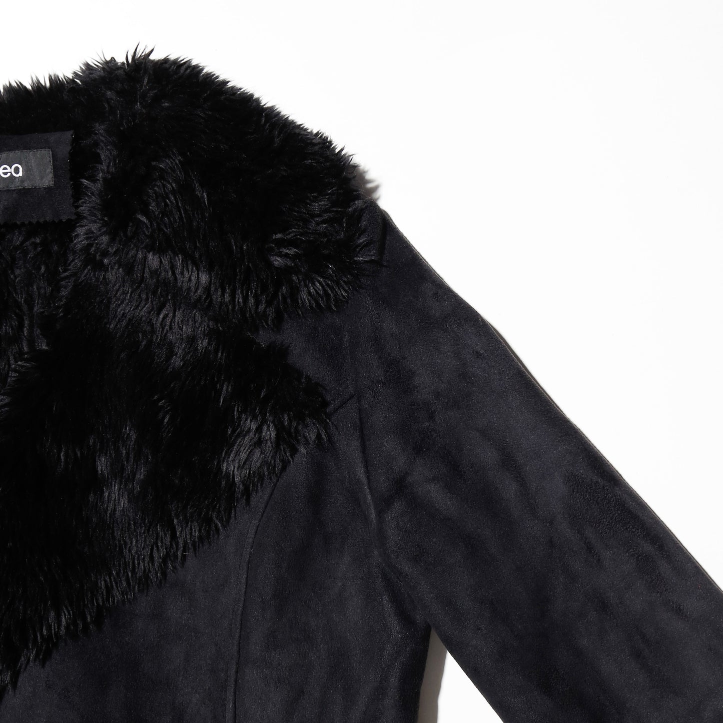 vintage belted faux fur jacket