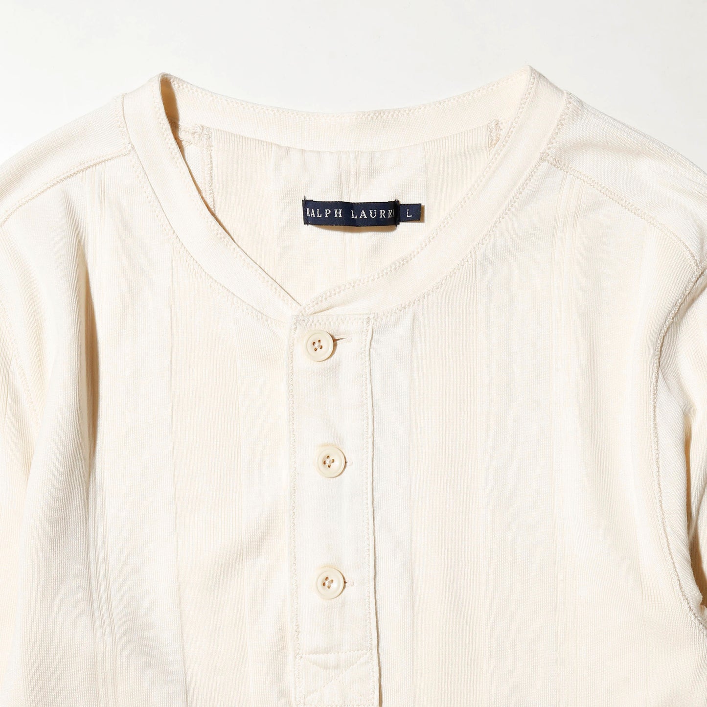 *one-off ralph lauren broken henry neck cut sew