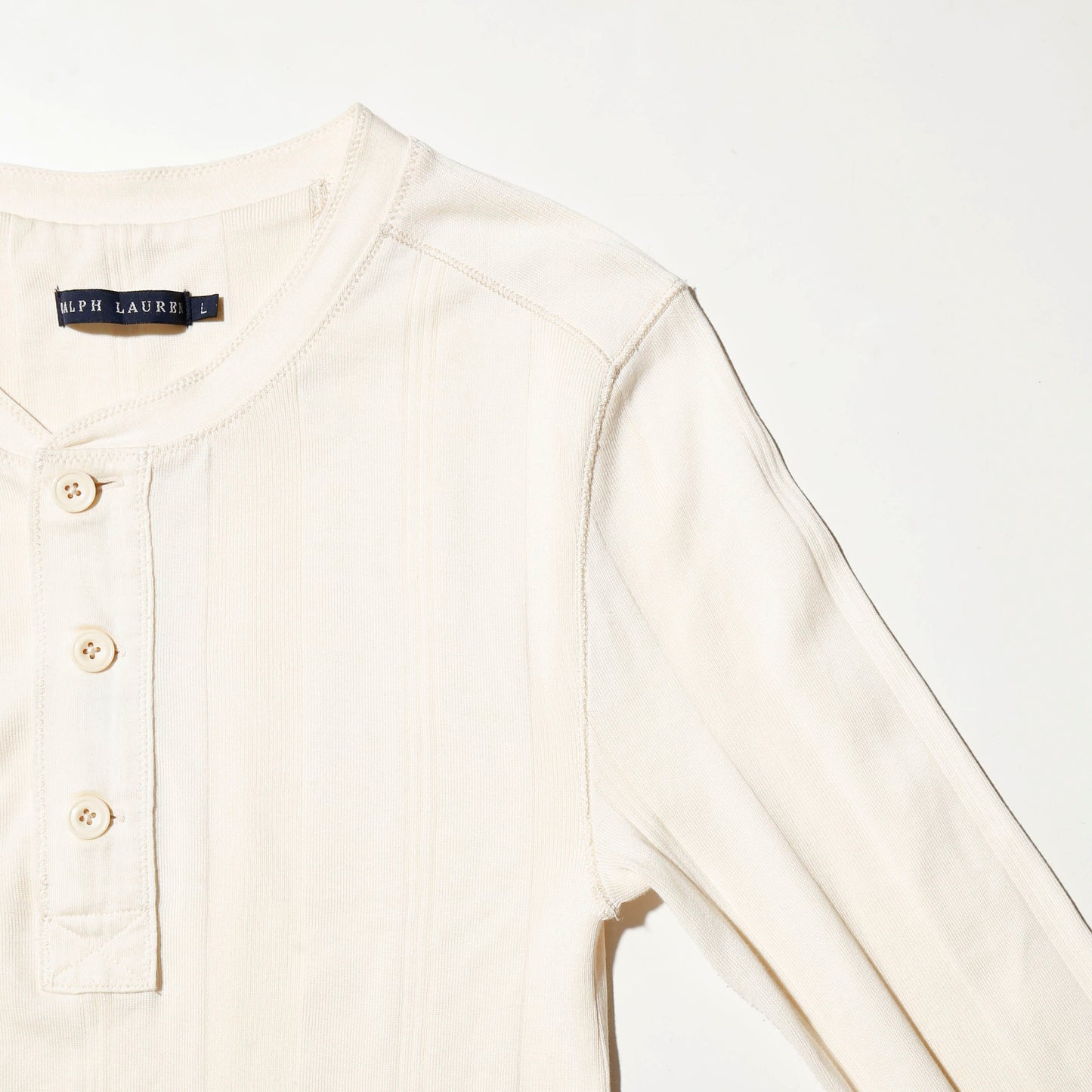 *one-off ralph lauren broken henry neck cut sew