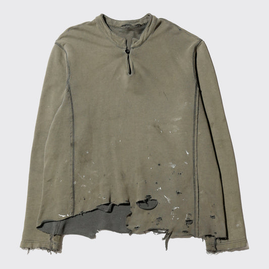 *one-off split neck broken sweat