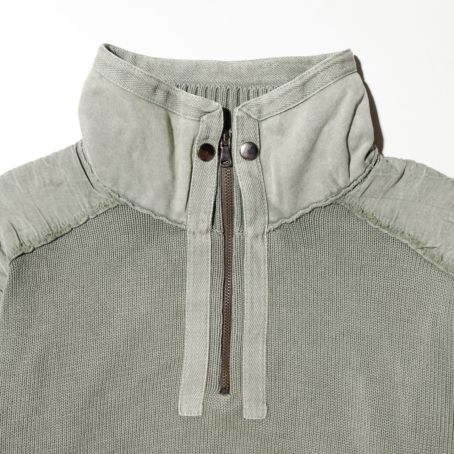 vintage hybrid half zip cotton sweater